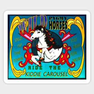 Vintage Pygmy horse sign Sticker